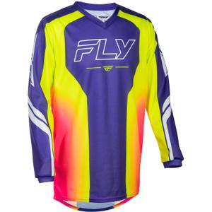 FLY Racing F-16 Raze Kinder-Motocross-Trikot Lila-Rot-Gelb