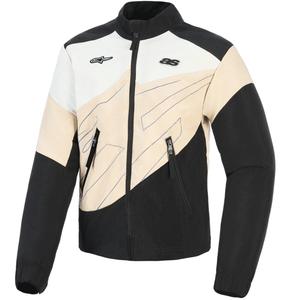 Alpinestars Stella Moshell Damen-Motorradjacke schwarz-sand-weiß-rosa