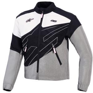 Alpinestars Stella Moshell Damen-Motorradjacke schwarz-grau-weiß-rosa