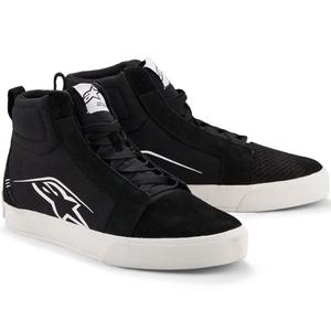 Alpinestars Ride-63 Motorradstiefel aus Canvas, Schwarz-Weiß