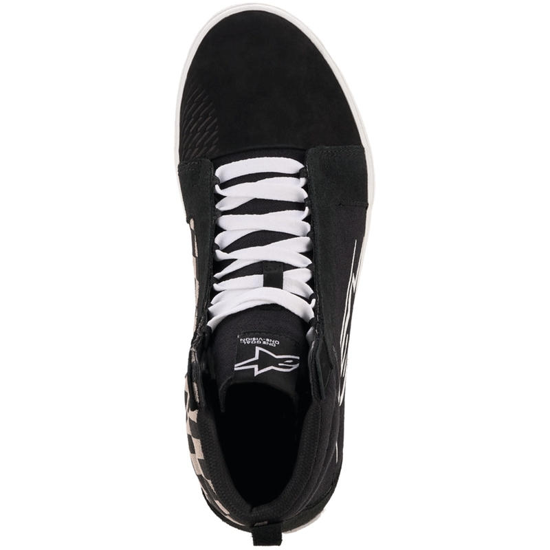Alpinestars Ride-63 Motorradstiefel aus Canvas, Schwarz-Hellgrau