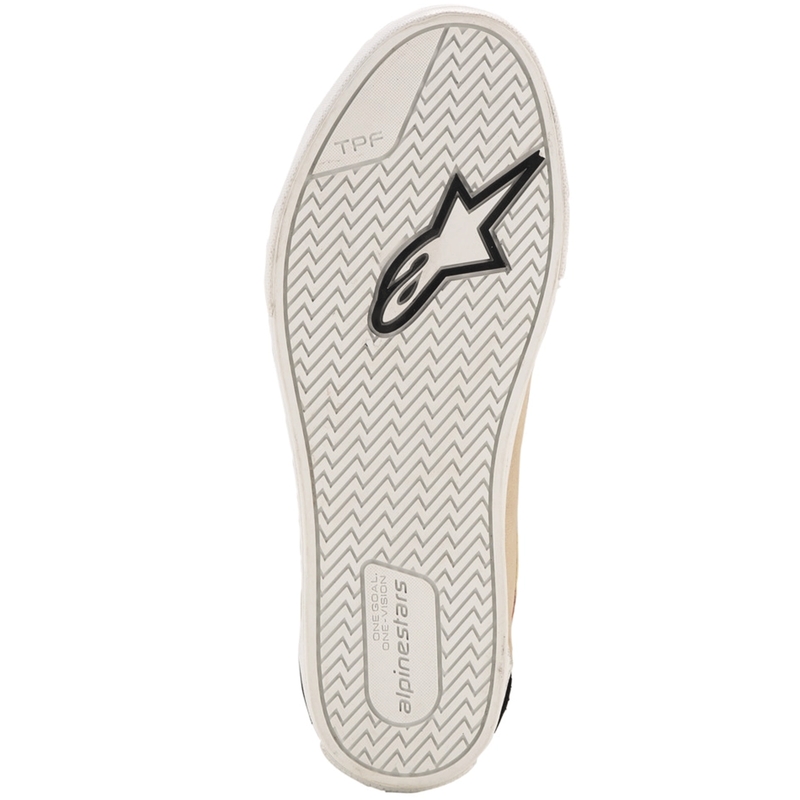 Alpinestars Ride-63 Motorradstiefel aus Canvas, Creme-Schwarz-Weiß