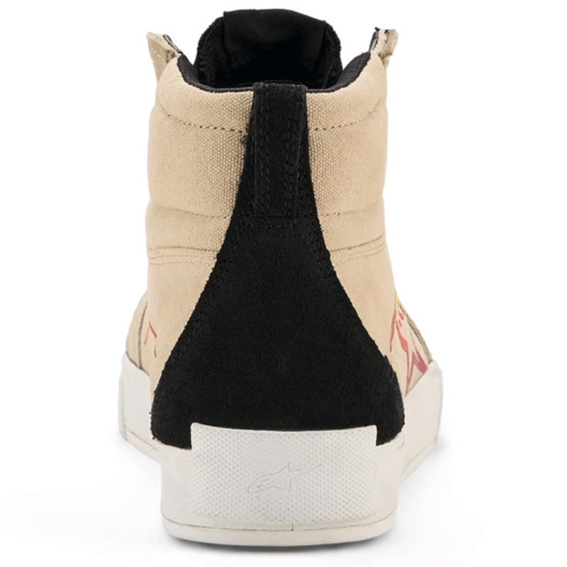 Alpinestars Ride-63 Motorradstiefel aus Canvas, Creme-Schwarz-Weiß