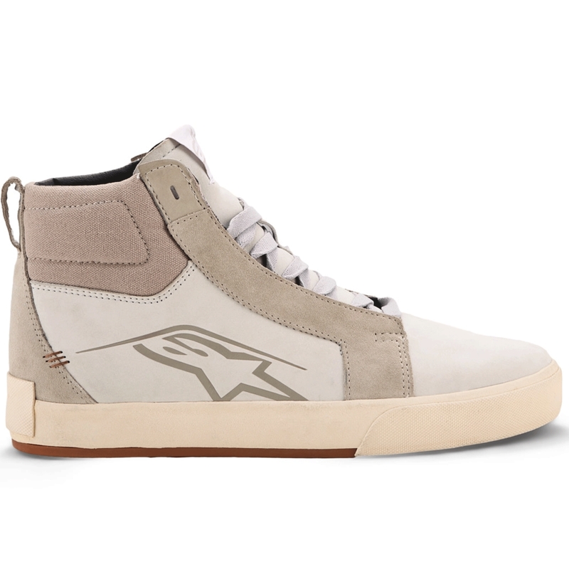 Alpinestars Ride-63 Motorradstiefel aus Leder, Weiß-Grau-Braun