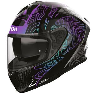 Airoh Spark 2 Silk Integralhelm für Motorräder, schwarz-lila