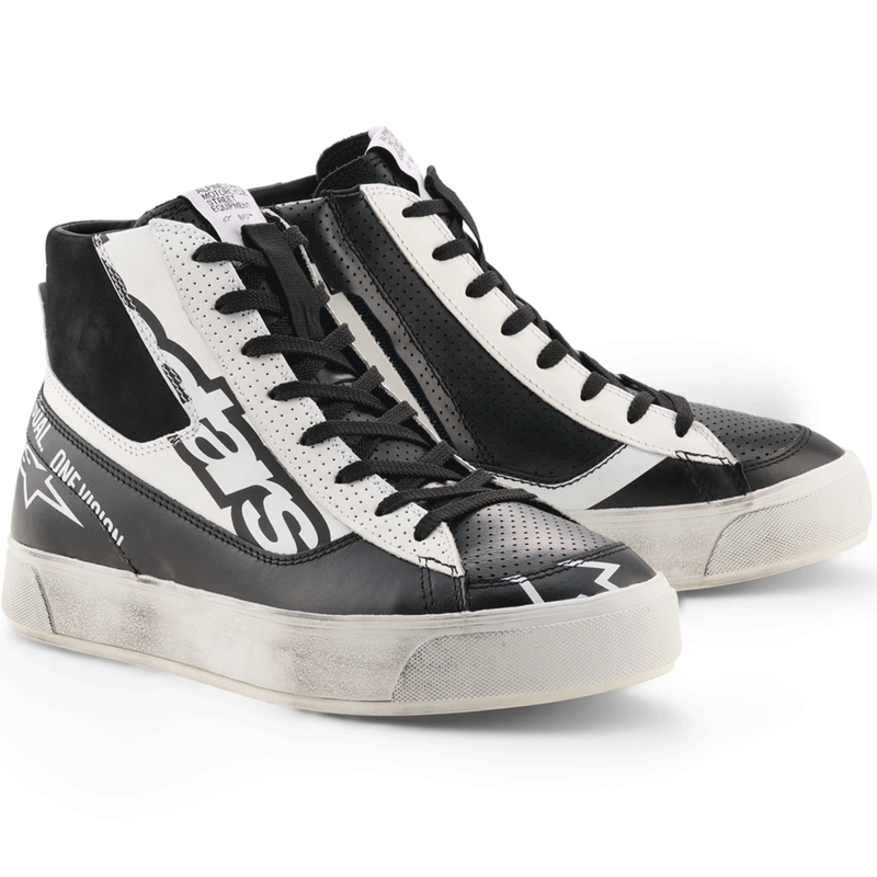 Alpinestars Stella Stated Flair Damen-Motorradstiefel schwarz-weiß