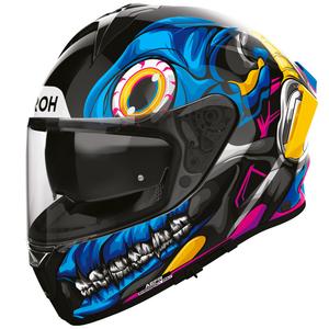 Airoh Spark 2 Stranger Integralhelm für Motorräder, schwarz-blau-gelb