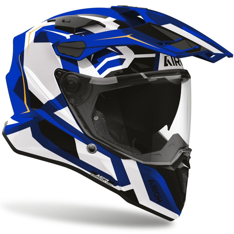 Enduro-Motorradhelm Airoh Commander 2 Polarblau