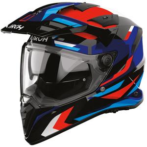 Enduro-Motorradhelm Airoh BADX-X Glitch blau-rot