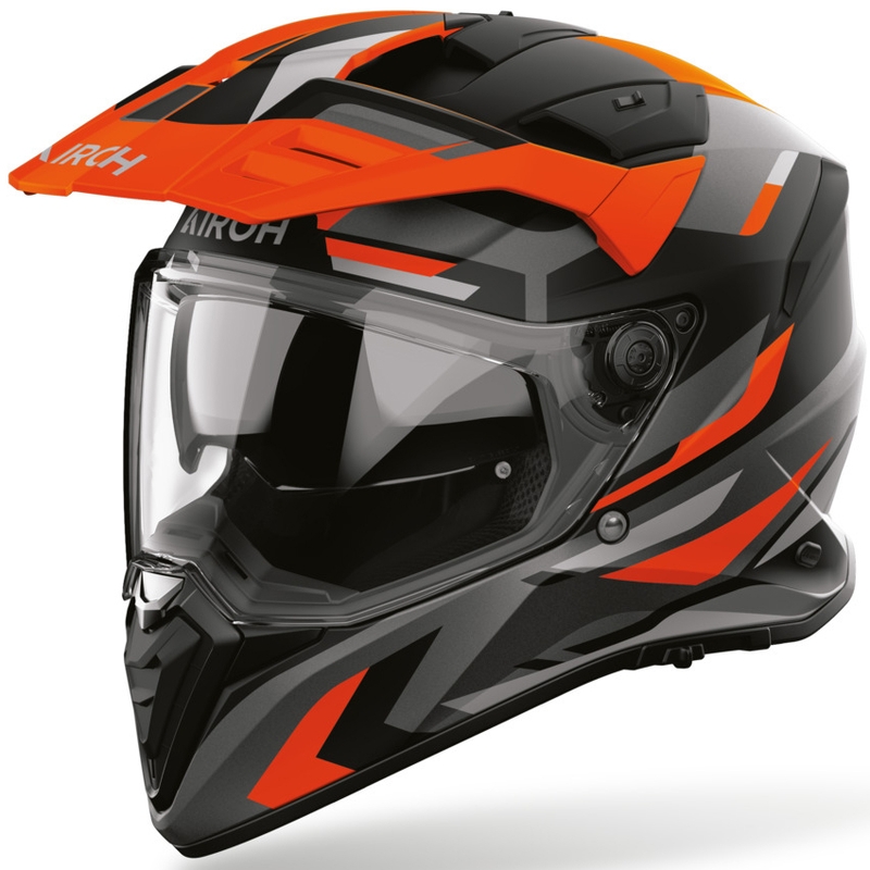 Enduro-Motorradhelm Airoh BADX-X Glitch, mattes Orange