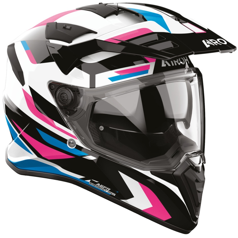 Enduro-Motorradhelm Airoh BADX-X Glitch Pink