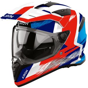 Enduro-Motorradhelm Airoh BADX-X Airspeed blau-rot