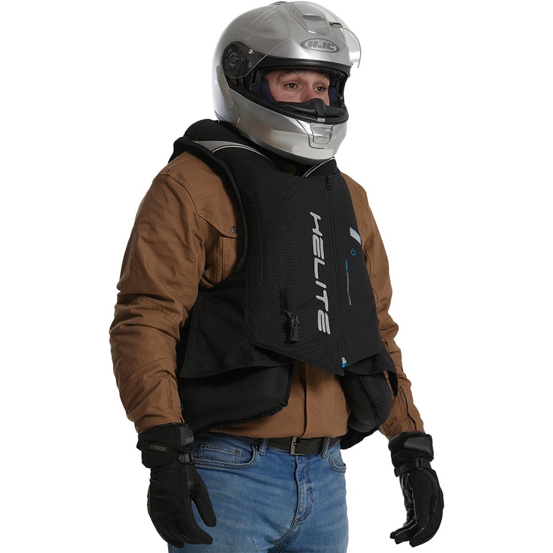 Helite e-Double Turtle Motorrad-Airbagweste schwarz