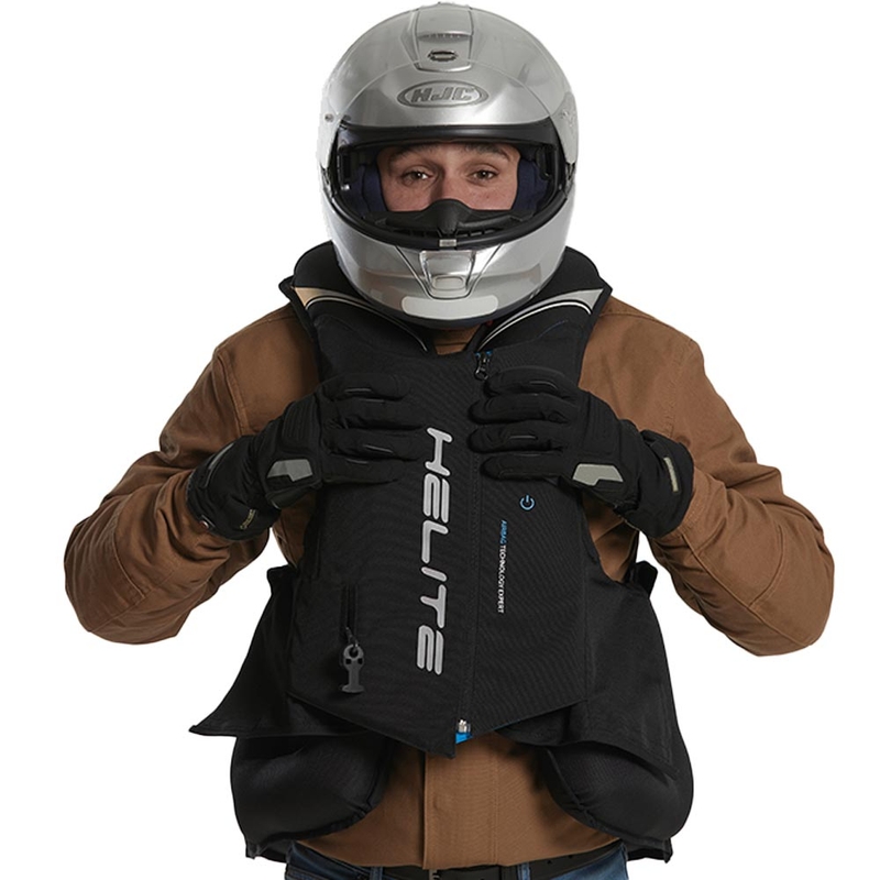 Helite e-Double Turtle Motorrad-Airbagweste schwarz
