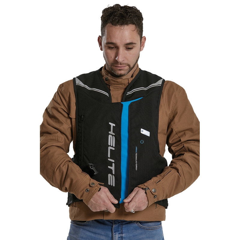 Helite e-Double Turtle Motorrad-Airbagweste schwarz
