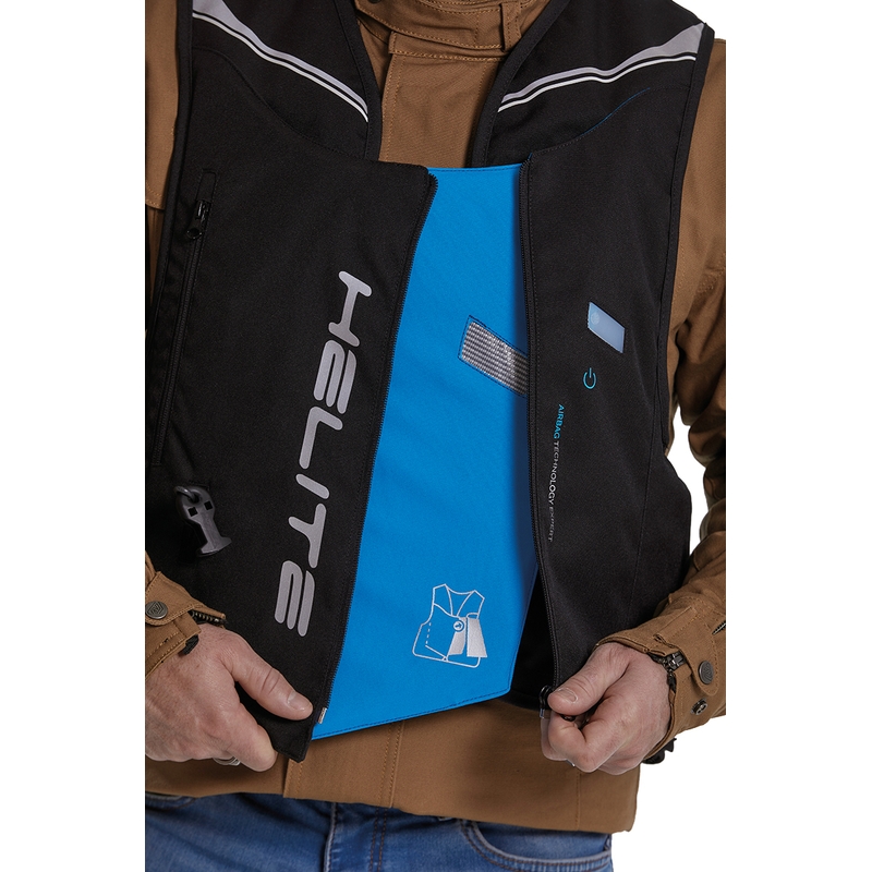 Helite e-Double Turtle Motorrad-Airbagweste schwarz