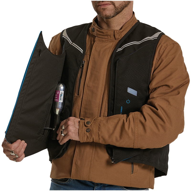 Helite e-Double Turtle Motorrad-Airbagweste schwarz