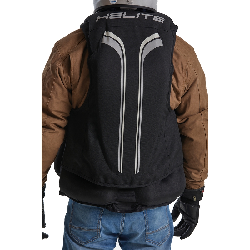 Helite e-Double Turtle Motorrad-Airbagweste schwarz
