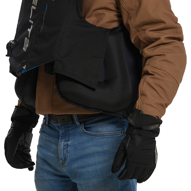 Helite e-Double Turtle Motorrad-Airbagweste schwarz