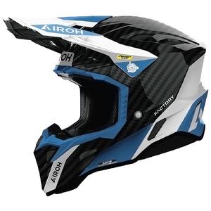 Motocross-Motorradhelm Airoh Aviator Factory Petrol Carbon grau
