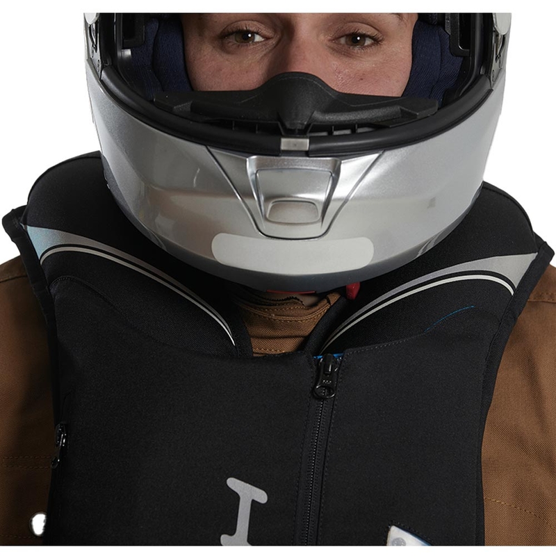 Airbag-Weste für Motorrad Helite Double Turtle schwarz