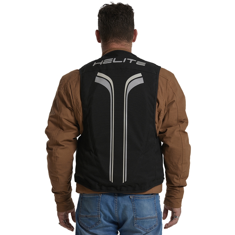 Airbag-Weste für Motorrad Helite Double Turtle schwarz