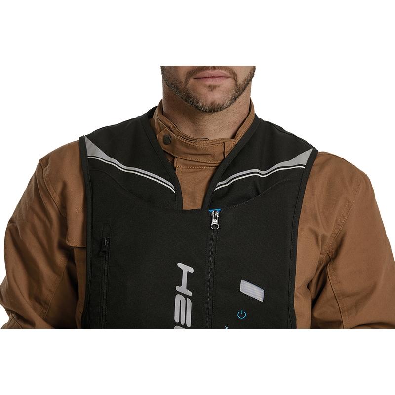 Airbag-Weste für Motorrad Helite Double Turtle schwarz