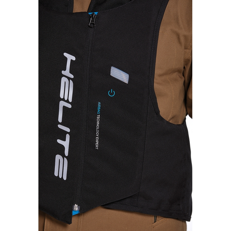 Airbag-Weste für Motorrad Helite Double Turtle schwarz
