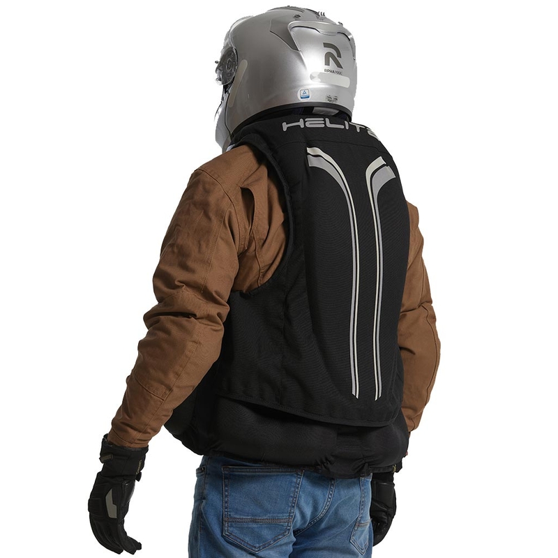 Airbag-Weste für Motorrad Helite Double Turtle schwarz