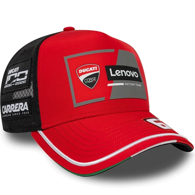 Ducati New Era Lenovo Bagnaia 63 Kappe schwarz-rot