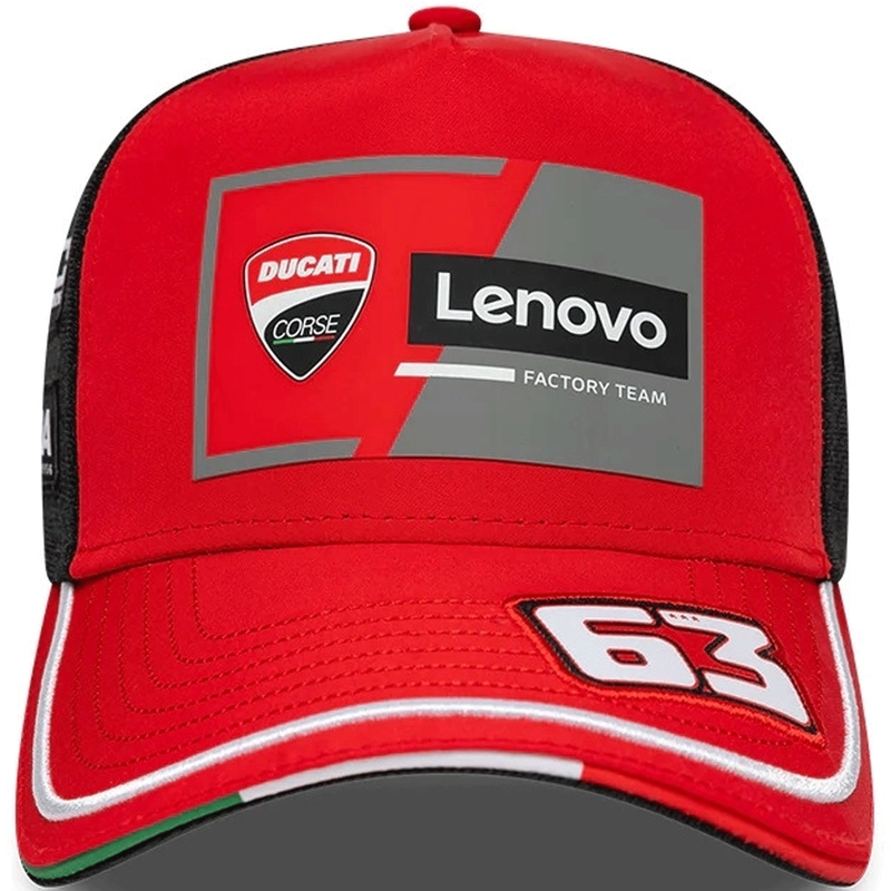 Ducati New Era Lenovo Bagnaia 63 Kappe schwarz-rot