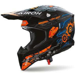 Airoh Wrap Gear Motocross-Helm, matt schwarz-orange