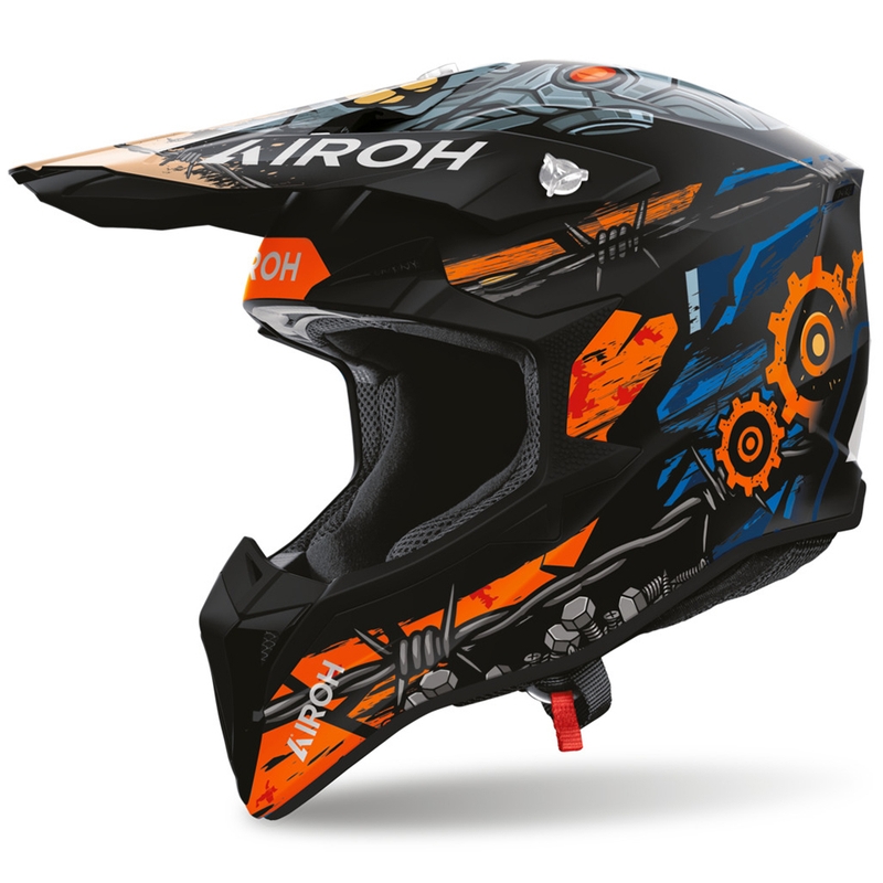Airoh Wrap Gear Motocross-Helm, matt schwarz-orange