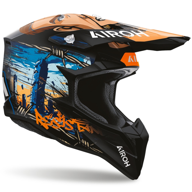Airoh Wrap Gear Motocross-Helm, matt schwarz-orange