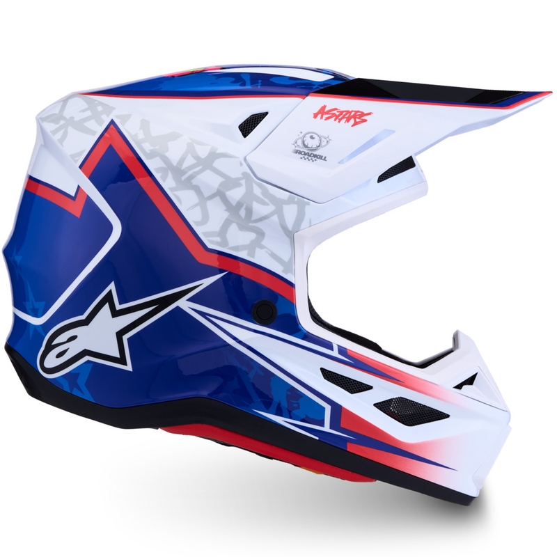 Alpinestars Supertech S-M7 Blaster weiß-blauer Motocross-Helm