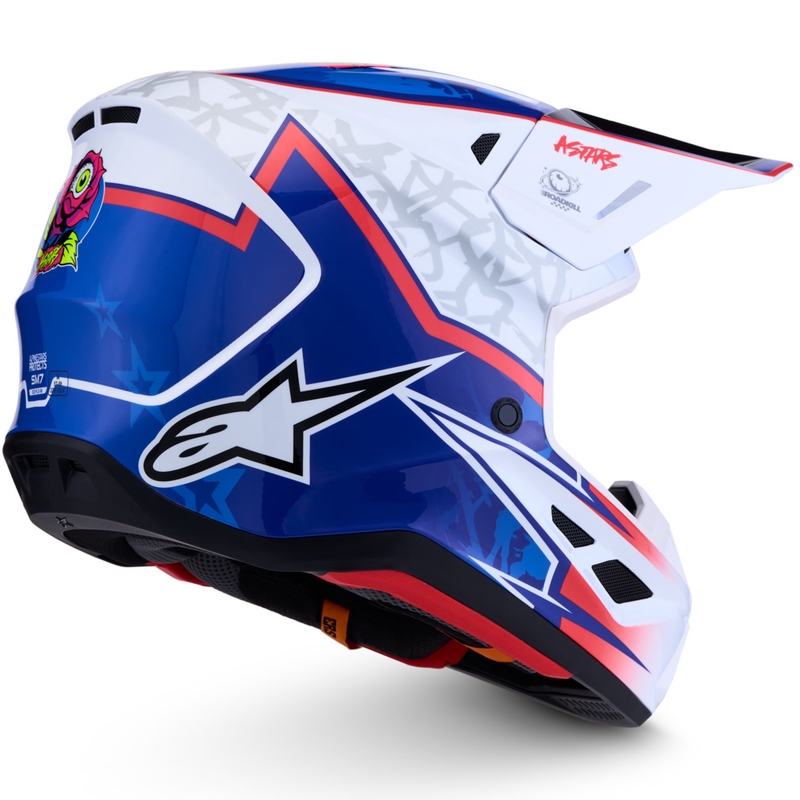 Alpinestars Supertech S-M7 Blaster weiß-blauer Motocross-Helm