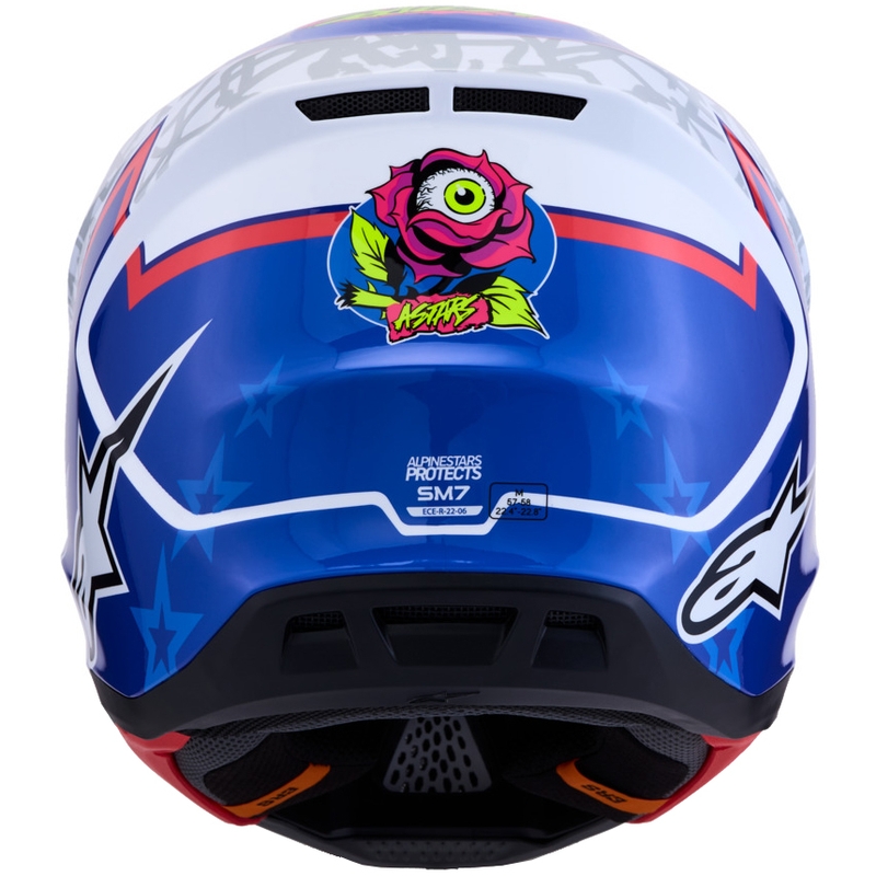 Alpinestars Supertech S-M7 Blaster weiß-blauer Motocross-Helm