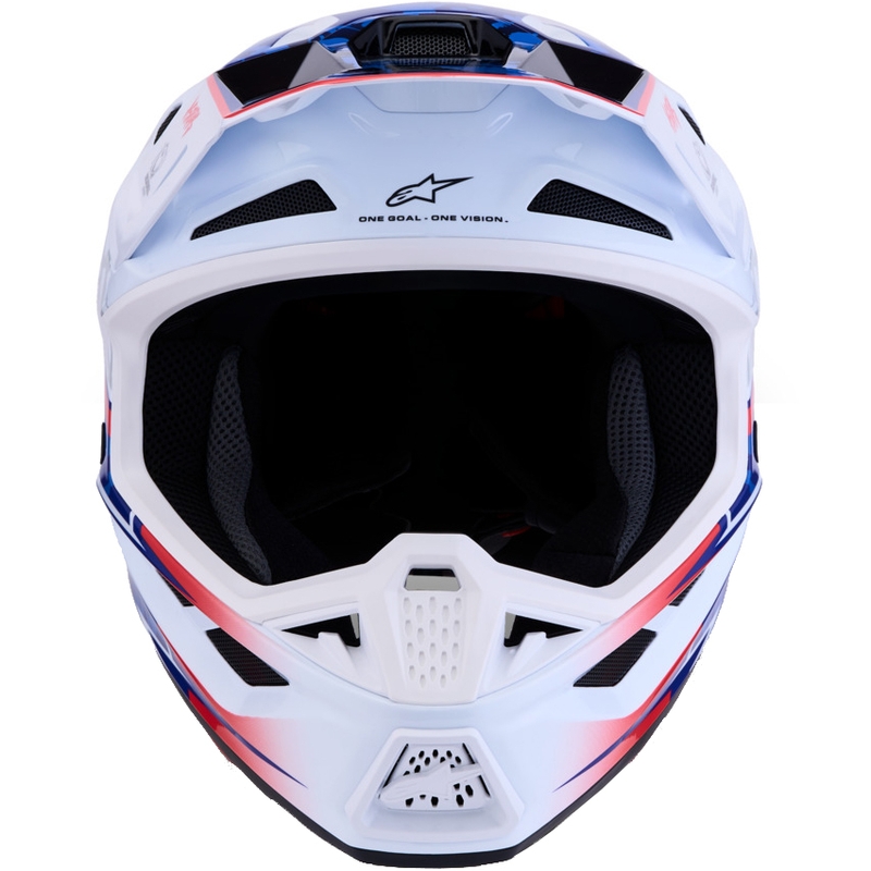 Alpinestars Supertech S-M7 Blaster weiß-blauer Motocross-Helm