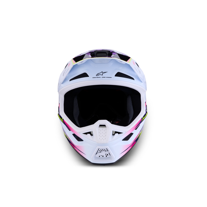 Alpinestars Supertech S-M7 Blaster Motorrad-Motocrosshelm lila-weiß
