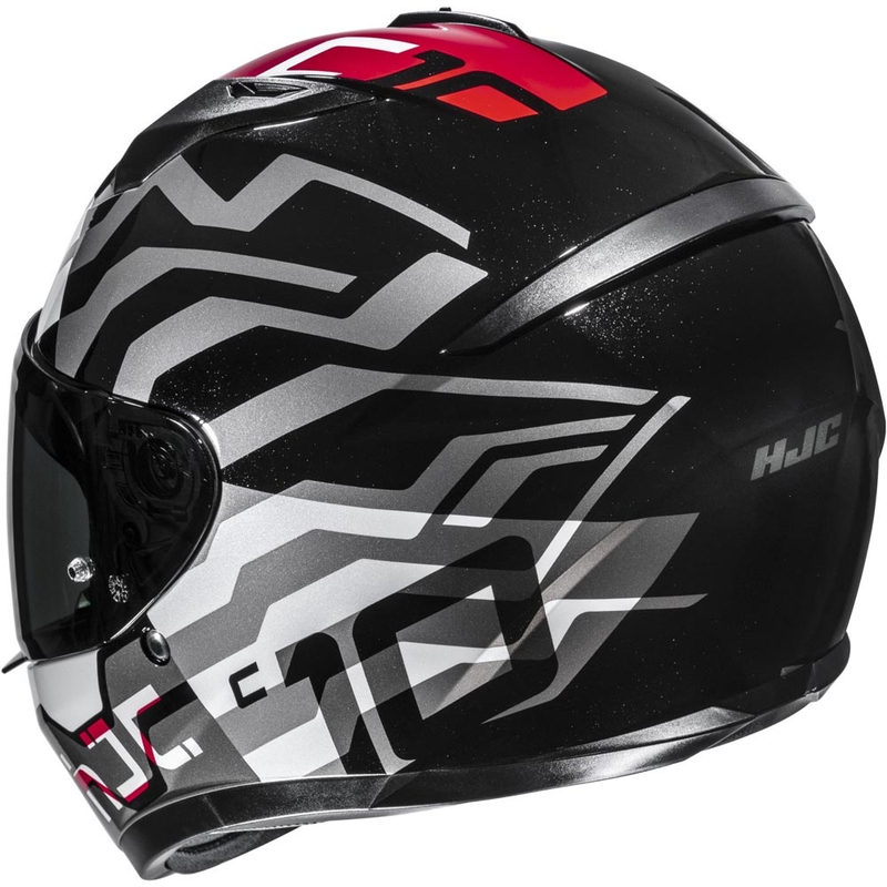 HJC C10 Blade MC1 Integralhelm für Motorräder, schwarz-weiß-rot