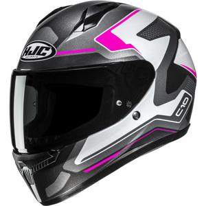 Integralhelm HJC C10 Cric MC8 schwarz-weiß-rosa-grau