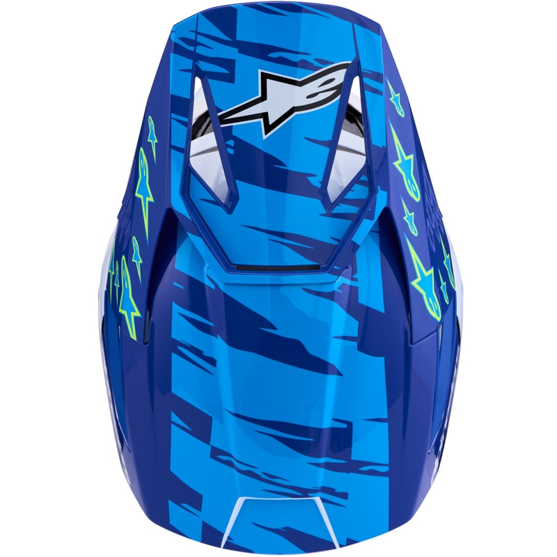 Alpinestars S-M3 Falcon Motorrad-Motocrosshelm blau-weiß-schwarz
