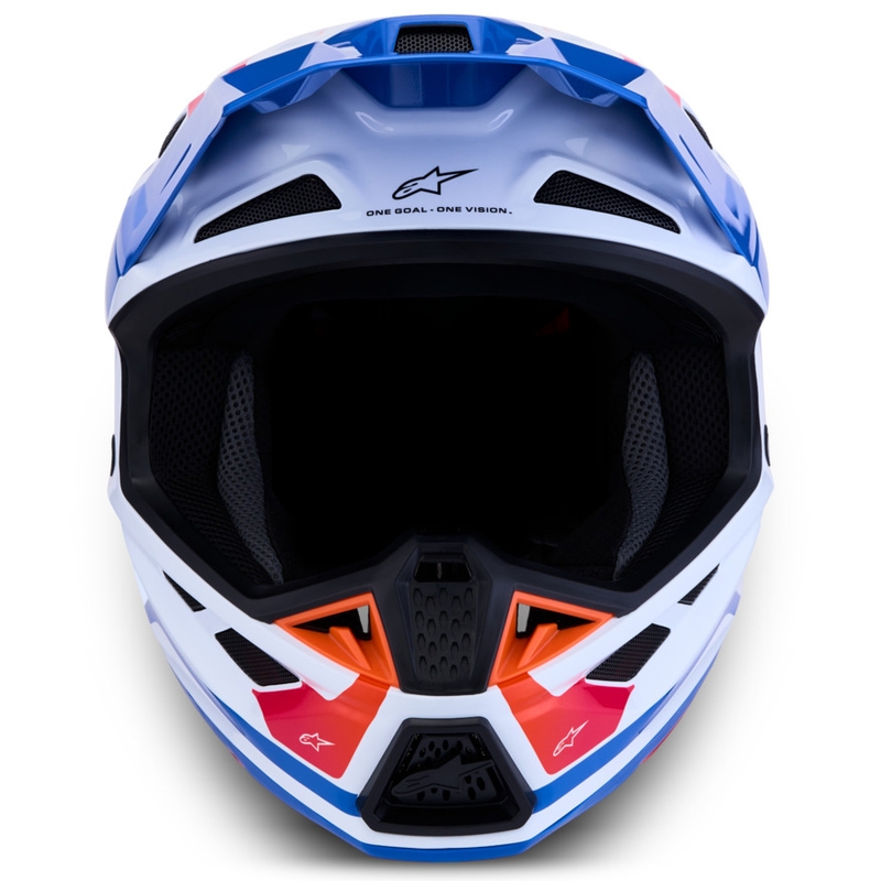 Alpinestars Supertech S-M7 Core Motocross-Helm weiß-blau-orange