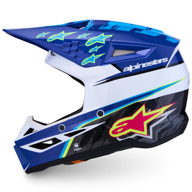Alpinestars S-M3 Falcon Kinder-Motocrosshelm blau-weiß-schwarz