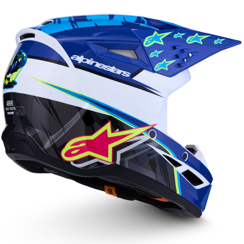 Alpinestars S-M3 Falcon Kinder-Motocrosshelm blau-weiß-schwarz