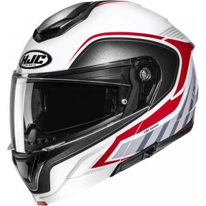 Klappbarer Motorradhelm HJC C92 Ragna MC1 weiß-grau-rot