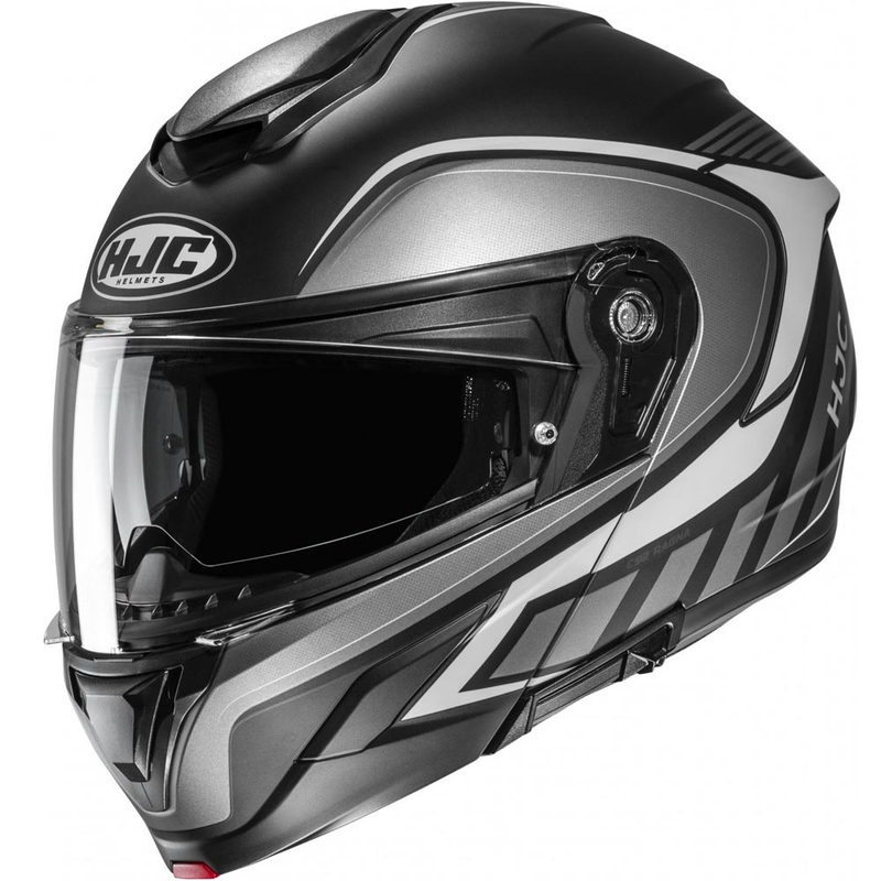 Klappbarer Motorradhelm HJC C92 Ragna MC5SF schwarz-grau-weiß