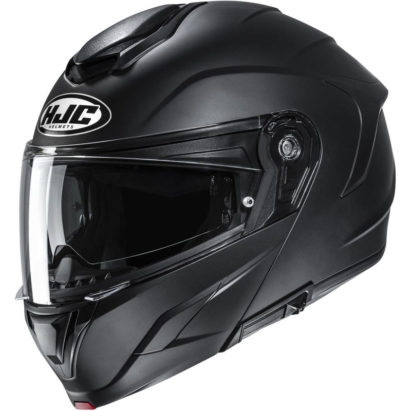 Klappbarer Motorradhelm HJC C92, einfarbig seidenmatt schwarz