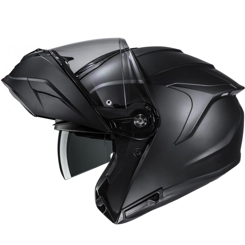 Klappbarer Motorradhelm HJC C92, einfarbig seidenmatt schwarz