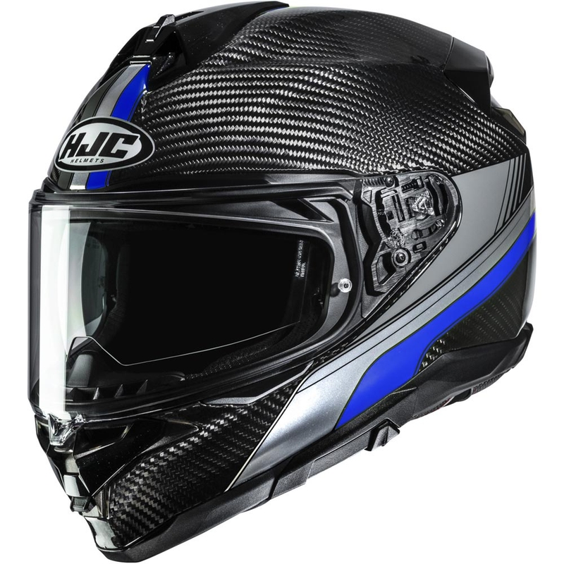 HJC F72 Carbon Eos MC2 Integralhelm für Motorräder, schwarz-blau